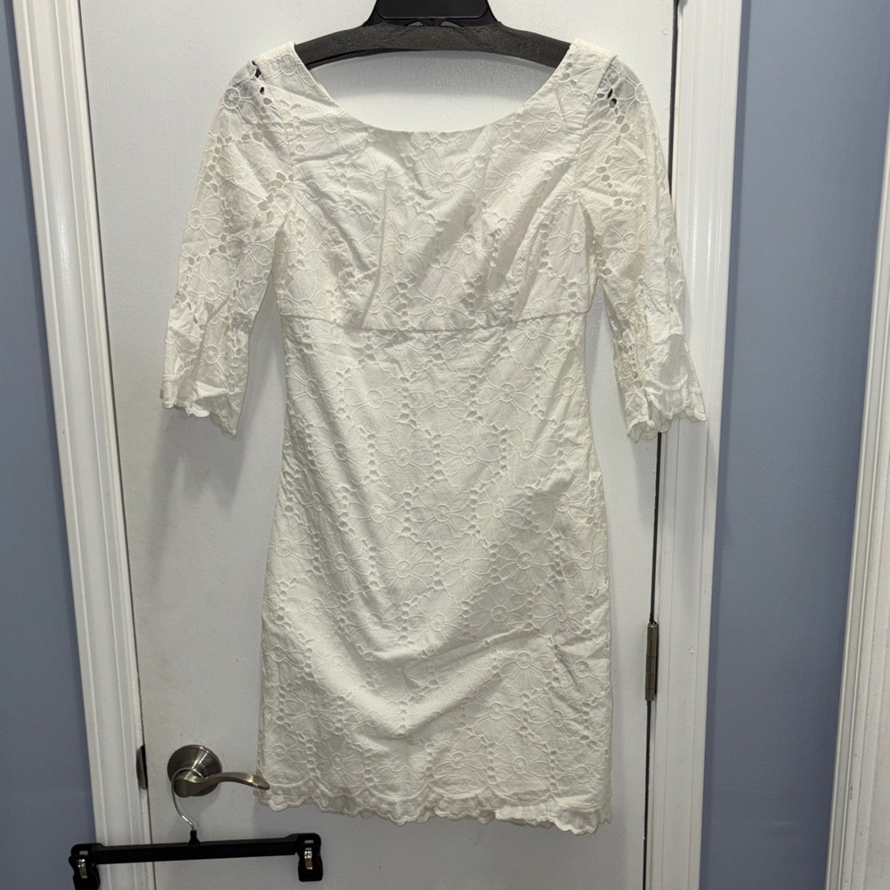 Lilly Pulitzer Elegant White Lace Dress size 0
